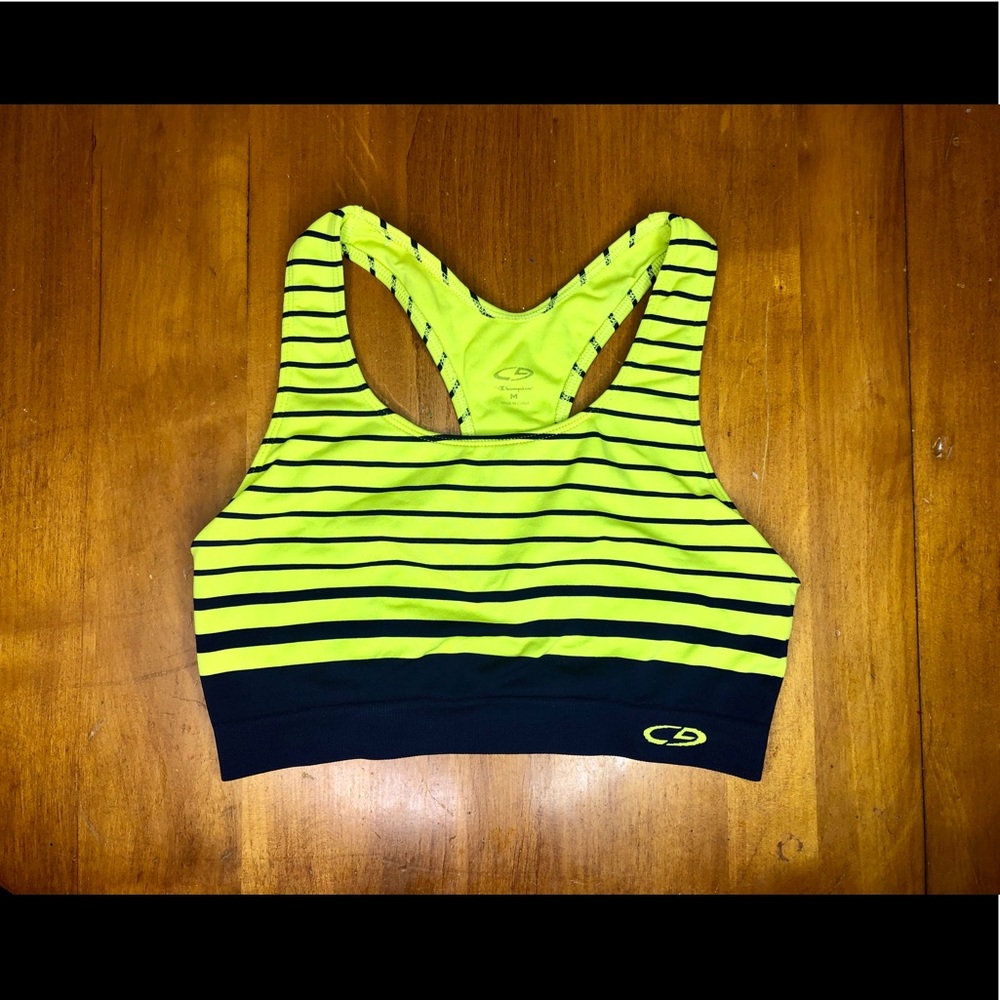 C9 Champion Green Dark Blur Sports Bra Size Medium